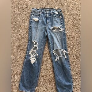 American Eagle Outfitters Ripped Light Blue Jeans